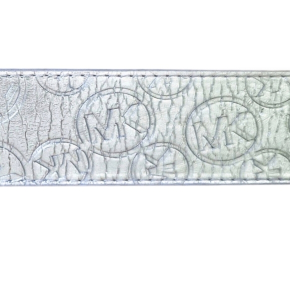 Michael Kors Signature Metallic Silver Belt M - Picture 5 of 5